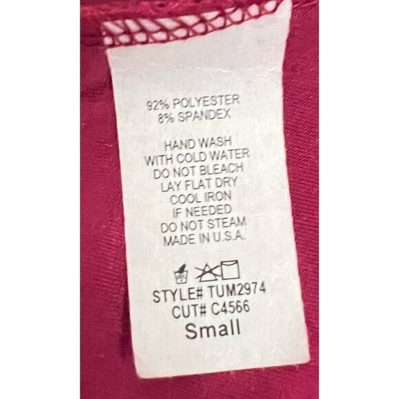 E. Luna Crushed Velvet Cami Tank Top Red Women’s Sz S Spaghetti Strap Y2K - Picture 6 of 8